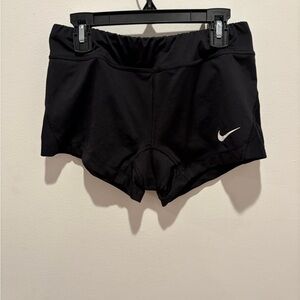 Nike Black Women's Bike Shorts with White Swoosh